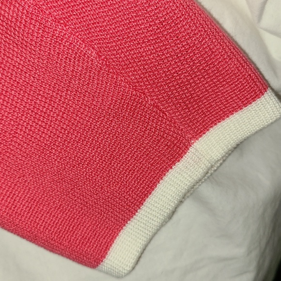 Lily Pulitzer sweater jacket, tulip pink, 3/4 sleeves, all cotton, size medium - Picture 7 of 8